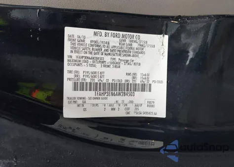 2010 Ford Focus S from USA, damaged, VIN 1FAHP3EN6AW284503
